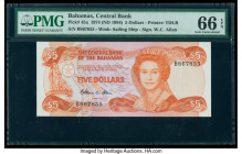 Bahamas Central Bank 5 Dollars 1974 (ND 1984) Pick 45a PMG Gem Uncirculated 66 EPQ. 

HID09801242017

© 2020 Heritage Auctions | All Rights Reserved