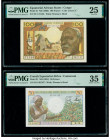 Equatorial African States Banque Centrale des Etats de l'Afrique Equatoriale 100 Francs ND (1963) Pick 3c PMG Very Fine 25; French Equatorial Africa I...