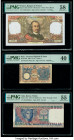 France Banque de France 100 Francs 1976-79 Pick 149f PMG Choice About Unc 58; Italy Treasury Biglietti di Stato 5; 50,000 Lire 1904; 1977-78 Pick 23a;...