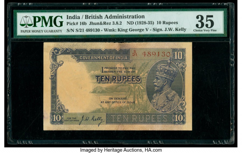 India Government of India 10 Rupees ND (1928-35) Pick 16b Jhun3.8.2 PMG Choice V...