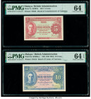 Malaya Board of Commissioners of Currency 5; 10 Cents 1.7.1941 Pick 7a; 8a Two Examples PMG Choice Uncirculated 64; Choice Uncirculated 64 EPQ. 

HID0...
