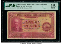 Mozambique Banco Nacional Ultramarino 100 Escudos 27.3.1941 Pick 77 PMG Choice Fine 15 Net. This example has been repaired.

HID09801242017

© 2020 He...