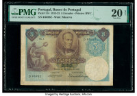 Portugal Banco de Portugal 5 Escudos 29.7.1913 Pick 114 PMG Very Fine 20 Net. This example has been repaired.

HID09801242017

© 2020 Heritage Auction...