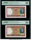 Portugal Banco de Portugal 50 Escudos 31.10.1944; 11.3.1947 Pick 154 Two Examples PMG Extremely Fine 40; Choice Very Fine 35 EPQ. 

HID09801242017

© ...
