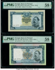 Portugal Banco de Portugal 50 Escudos 28.4.1953; 24.6.1960 Pick 160; 164 Two Examples PMG Choice About Unc 58 EPQ; Choice About Unc 58. 

HID098012420...