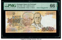 Portugal Banco de Portugal 10,000 Escudos 16.5.1991 Pick 185c PMG Gem Uncirculated 66 EPQ. 

HID09801242017

© 2020 Heritage Auctions | All Rights Res...