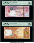 Qatar Qatar Central Bank 50; 200 Riyals ND (2008); 2020 Pick 31; 37a Two Examples PMG Gem Uncirculated 65 EPQ (2). 

HID09801242017

© 2020 Heritage A...