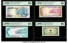 South Vietnam National Bank of Viet Nam 1000; 50; 200 Dong ND (1971); ND (1972) (2) Pick 29a; 30a; 32a Three Examples PMG Gem Uncirculated 66 EPQ (2);...