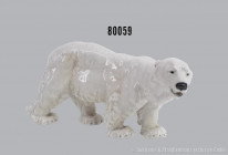 Porzellan Eisbär, Meissen, 1. Wahl, Modell-Nr. T 182, H ca. 10 cm, L ca. 21 cm, sehr guter Zustand