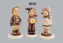 Konv. 3 Goebel Hummel Figuren, dabei 489 "Ich hab's nicht", 490 "Der Nichtstuer" und 2067/B "Nur 'ne Kleinigkeit", versch. Herstellungszeiträume, sehr...