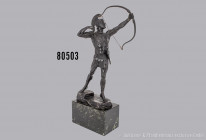 Bronzeskulptur Bogenschütze, signiert "Effenberger", Bronzeguss, Gießereistempel "Bronze Garantie RBH Werkstätten Bronzeguss", antikisierende Darstell...