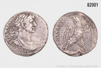 Römische Kaiserzeit, Hadrian (117-138), Tetradrachme, Antiochia in Syrien, 13,69 g, 24 mm, RPC III 3685; McAlee 530; Prieur 1526, sehr schön