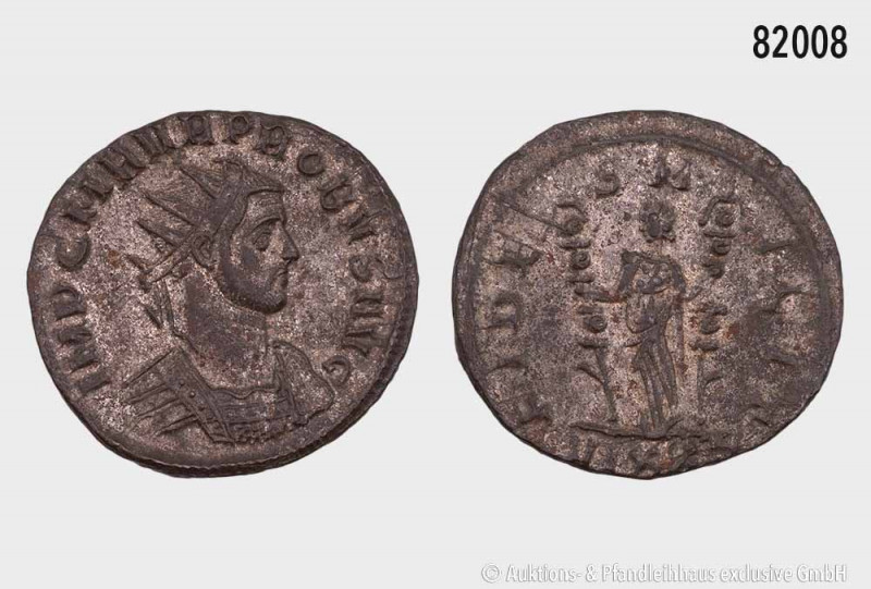 Römische Kaiserzeit, Probus (276-282), Antoninian, Ticinum, Rs. Fides mit 2 Feld...