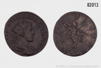 Römische Kaiserzeit, Numerianus (Caesar 282-283), Antoninian, Lugdunum, Rs. Mars Victor, Mars nach rechts schreitend, 2,87 g, 20 mm, RIC 353, fast vor...