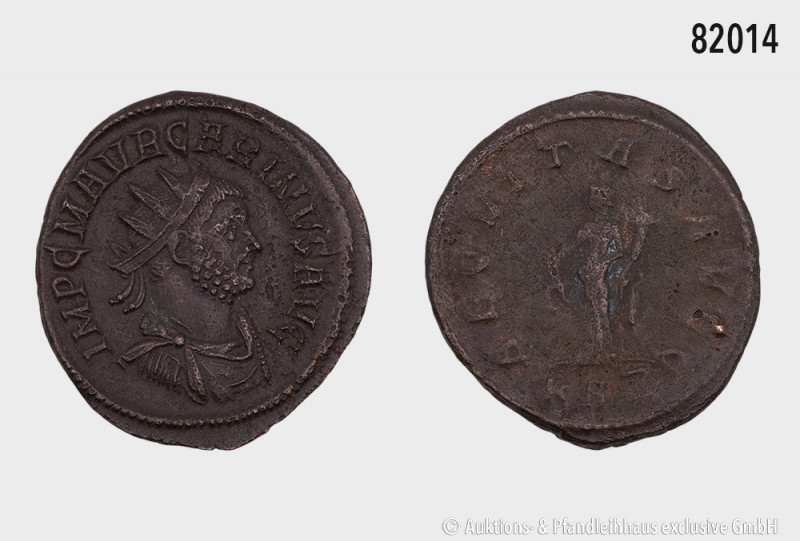 Römische Kaiserzeit, Carinus (283-285), Antoninian, Rom, Rs. Aequitas nach links...