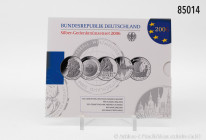BRD, Silbergedenkmünzenset 2006, 5 x 10 Euro, 925er Sterlingsilber (insgesamt ca. 108 g Feinsilber), PP, in OVP, OVP mit leichten Lagerspuren