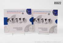 BRD, Konv. 2 x Silbergedenkmünzenset 2014, 10 x 10 Euro, 625er Silber, PP, in OVP, OVP mit leichten Lagerspuren