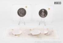 BRD, Konv. 10 x 10-DM-Silbergedenkmünzen aus 1990/1997, dabei auch Dubletten, PP/Spiegelglanz, in OVP/original Folie, Folie teilweise geöffnet bzw. be...