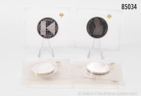 BRD, Konv. 10 x 10-DM-Silbergedenkmünzen aus 1987/1997, dabei auch Dubletten, PP/Spiegelglanz, in OVP/original Folie, Folie teilweise geöffnet bzw. be...