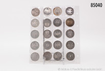 BRD, Konv. 19 x 10-DM-Gedenkmünzen und 1 x 10 Euro 2011 (125 Jahre Automobil), gemischter Zustand, teilweise mit Patina und kleinen Kratzern, vorzügli...
