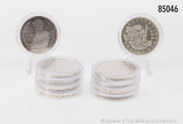 Aus Sammler-Nachlass: Konv. 10 x 10-DM-Gedenkmünzen aus 1972/2001, in Kapseln, vz-St, bitte besichtigen