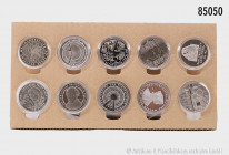 Aus Sammler-Nachlass: Konv. 10 x 10-Euro-Gedenkmünzen aus 2004/2014, verkapselt, PP, bitte besichtigen, teilweise mit Zertifikaten der VfS