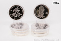 Aus Sammler-Nachlass: Konv. 8 x 10-Euro-Gedenkmünzen aus 2007/2015, verkapselt, Kapseln teilweise minimal beschädigt, St/PP, bitte besichtigen