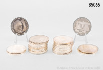 Kleiner Sammler-Nachlass: BRD, Konv. 24 x 10-DM-Gedenkmünzen aus 1972/1995, gemischter Zustand, vz/St, teilweise mit Patina und kleineren Fehlern, bit...