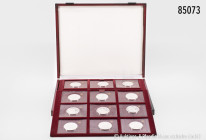 Aus Sammler-Nachlass: Kassette aus Abo-Bezug, darin 27 x 10-DM-Gedenkmünzen, in original Folie, PP