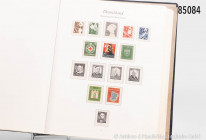 BRD Sammlung, bestehend aus umfangreichem Sammlernachlass in 2 Vordruckalben und 5 Einsteckbüchern, postfrisch und gestempelt, ab 1949 bis 1998 mit ei...