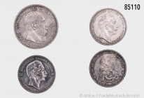 Deutsches Reich (Preußen), Konv. 5 Mark 1875 B, 3 Mark 1910, 1912 und 1913 (Befreiungskriege), gemischter Zustand, teilweise mit Fehlern, bitte besich...