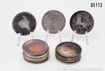 Aus Sammler-Nachlass: BRD, Konv. 15 x 10-DM-Silber-Gedenkmünzen aus 1994/2000, gemischter Zustand, teilweise angelaufen und mit kleinen Fehlern, vz-St...