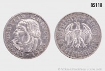 Drittes Reich, 5 RM 1933 A, Martin Luther, 29 mm, Jaeger 353, Randfehler und Kratzer, sehr schön