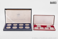 Russland, Satz mit 6 x 1-Rubel-Gedenkmünzen, Cu/Ni, auf die Olympischen Spiele 1980 in Moskau, Stempelglanz, verkapselt, aus Abo-Bezug, in OVP, OVP mi...