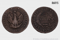 Griechenland, 10 Lepta 1830, 31 mm, KM 8, selten, fast sehr schön/sehr schön