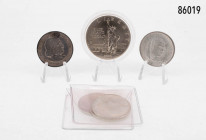 USA, Konv. Columbian Half Dollar 1893 Columbian Exposition, Half Dollar 1946 Booker T. Washington, Half Dollar 1964 Kennedy, Half Dollar 1982 George W...