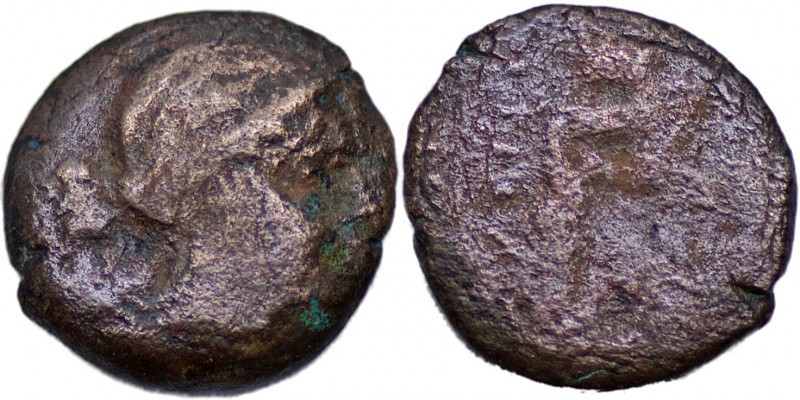 SELEUKID KINGS, Antiochos III. 222-187 BC. Æ (1.78g/ 12mm).Seleucia on the Tigri...