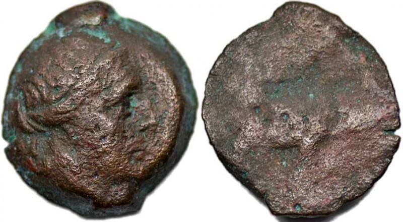 SELEUKID KINGS, Antiochos III. 222-187 BC. Æ (3.64g).Seleucia on the Tigris .