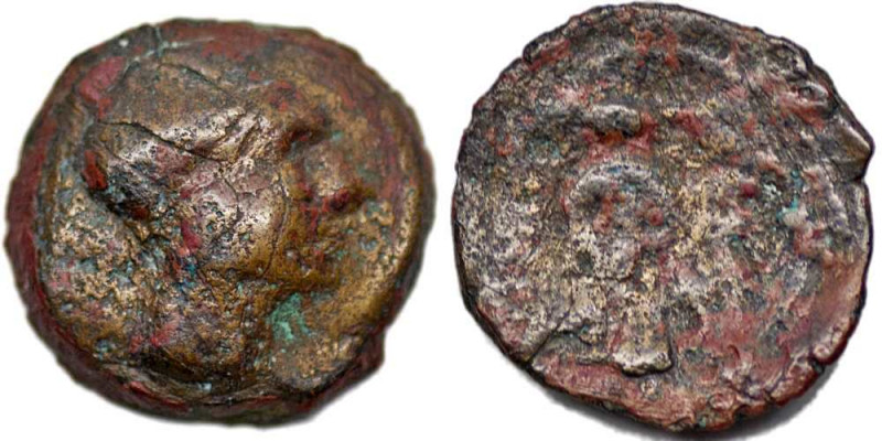 SELEUKID KINGS, Antiochos III. 222-187 BC. Æ (3.46g).Seleucia on the Tigris .
