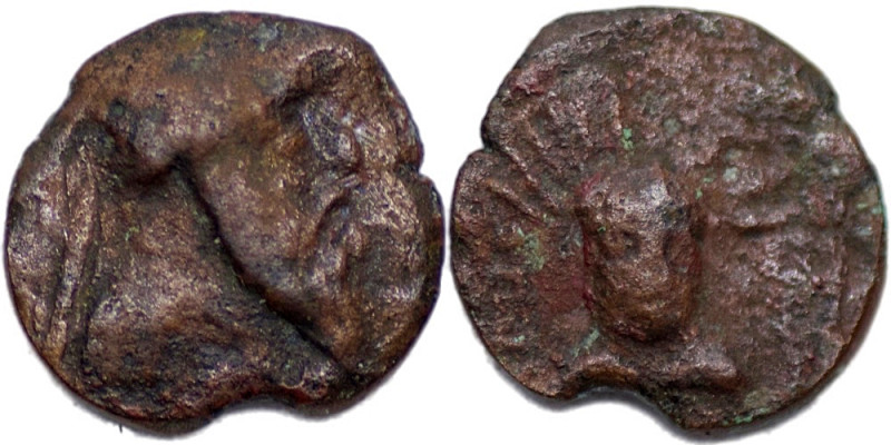 Parthian Kingdom. Mithradates II. 121-91 B.C. Æ (9 mm, 0.88 g). Susa. Diademed b...