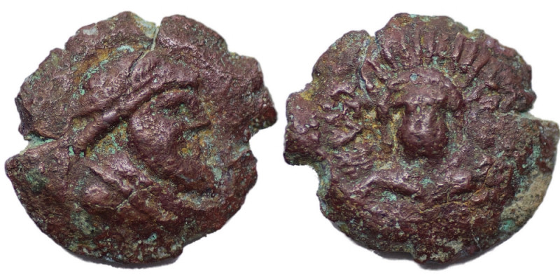 Parthian Kingdom. Mithradates II. 121-91 B.C. Æ (1.83g/ 15mm). Susa. Diademed bu...