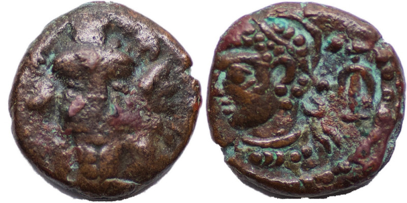 ELYMAIS. Orodes IV, 193-195 AD. Æ Drachm (2.63 g/ 16mm). Crowned bust facing / B...