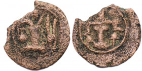 SASANIAN KINGS. Vahram (Bahram) IV. AD 388-399. AE Pashiz, RARE