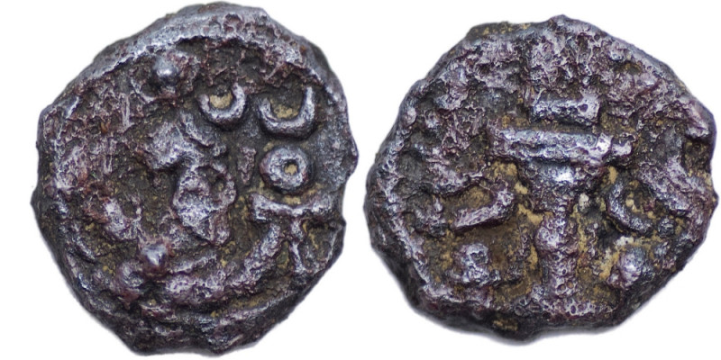 SASANIAN KINGS, Yazdgard I, AD. 399-420. AE Pashiz (1.27g/ 16 mm). Bust of Yazdg...