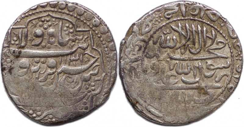 Safavids, Sultan Husayn (1105-1135 AH / 1694-1722 AD) AR Abbasi (5.41g/24mm). Qa...