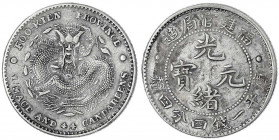 China
Qing-Dynastie. De Zong, 1875-1908
20 Cents o.J.(1894) Provinz Foo-Kien. sehr schön. Lin Gwo Ming 292.
