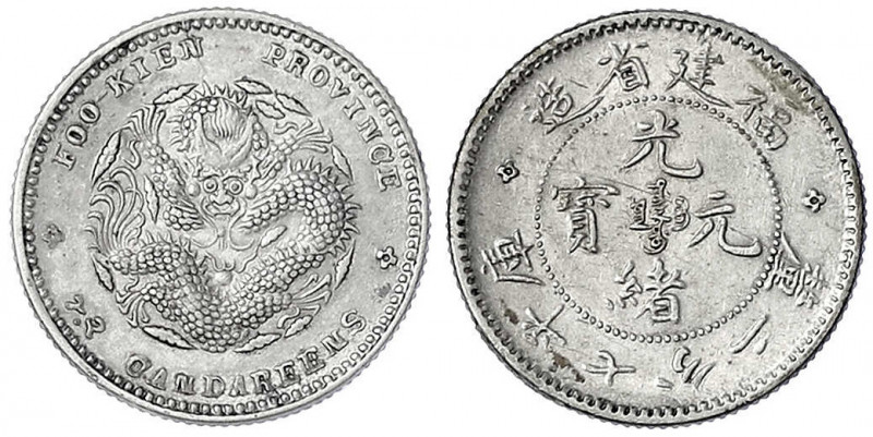 China
Qing-Dynastie. De Zong, 1875-1908
10 Cents 1894 Provinz Foo-Kien. sehr s...