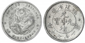 China
Qing-Dynastie. De Zong, 1875-1908
10 Cents 1894 Provinz Foo-Kien. sehr schön/vorzüglich, kl. Kratzer. Lin Gwo Ming 293.