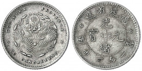 China
Qing-Dynastie. De Zong, 1875-1908
5 Cents 1894 Provinz Foo-Kien. sehr schön. Lin Gwo Ming 294.