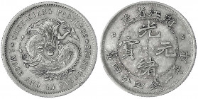 China
Qing-Dynastie. De Zong, 1875-1908
20 Cents 1899 Cheh Kiang. sehr schön. Lin Gwo Ming 284.